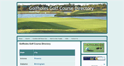 Desktop Screenshot of golfholes.com