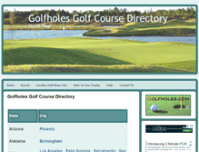Tablet Screenshot of golfholes.com